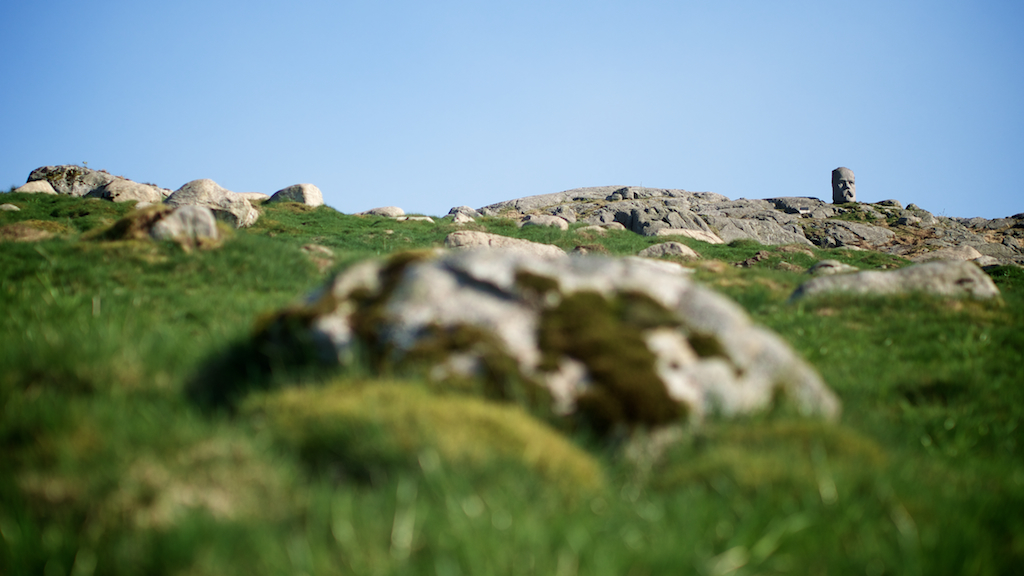 Garborg skuer ut over Jæren. Foto: Geir Ertzgaard